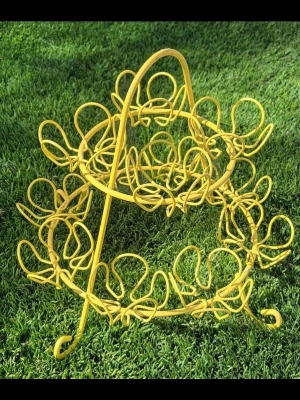 Yellow Metal Cup Cake Display Stand